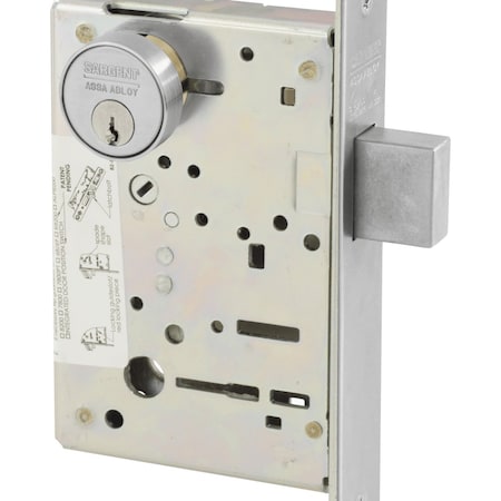 Sargent Grade 1 Classroom Deadlock Mortise Deadbolt Only, Single Cylinder, Not Handed, Conventional Cylinder 8203 26D